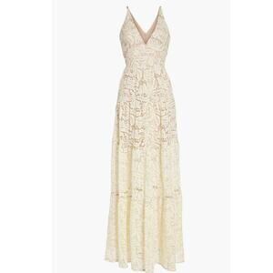 Dress The Population Melina Lace Fit & Flare Maxi Dress XS
